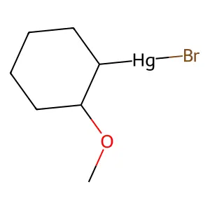 Bromo-(2-methoxycyclohexyl)mercury structure