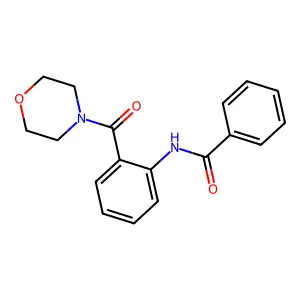 N-[2-(morpholine-4-carbonyl)phenyl]benzamide structure