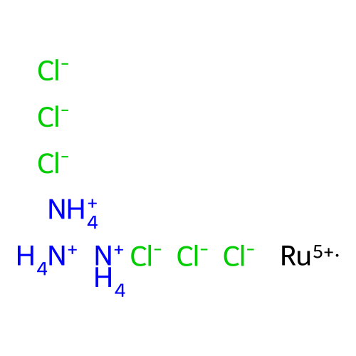 Triammonium hexachlororuthenate structure