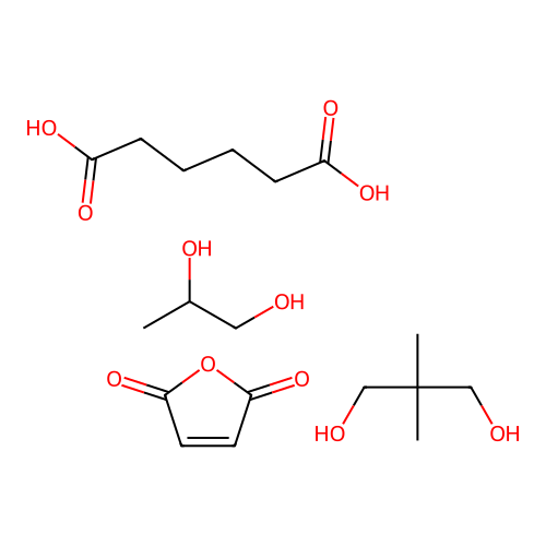 2,2-Dimethylpropane-1,3-diol;furan-2,5-dione;hexanedioic acid;propane-1,2-diol structure