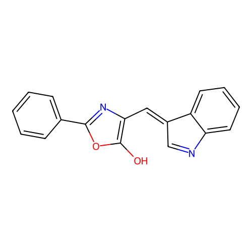 5(4H)-Oxazolone, 4-(1H-indol-3-ylmethylene)-2-phenyl- structure