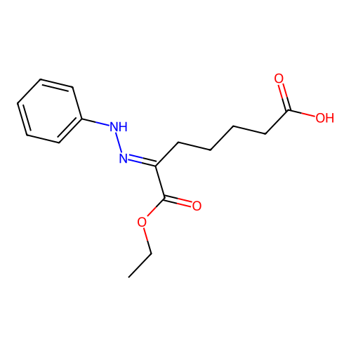 1-Ethyl hydrogen 2-(phenylhydrazono)heptane-1,7-dioate structure