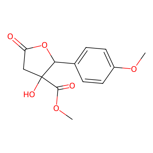 methyl 3-hydroxy-2-(4-methoxyphenyl)-5-oxooxolane-3-carboxylate structure