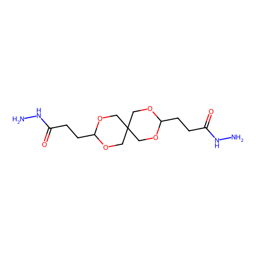 2,4,8,10-Tetraoxaspiro(5.5)undecane-3,9-bispropionohydrazide structure