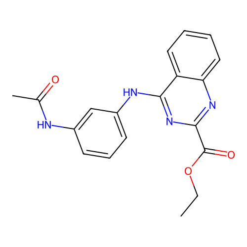 Ethyl 4-(3-acetamidoanilino)quinazoline-2-carboxylate structure