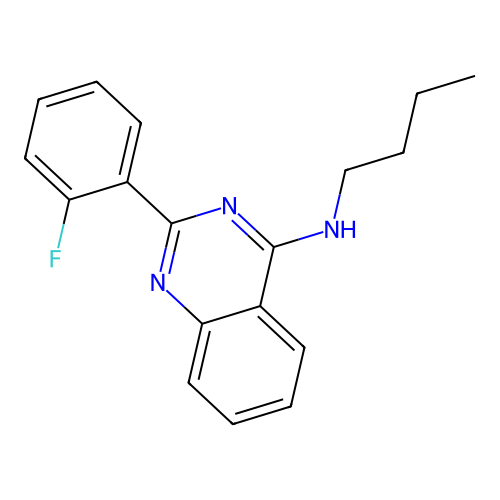 N-丁基-2-(2-氟苯基)喹唑啉-4-胺 structure