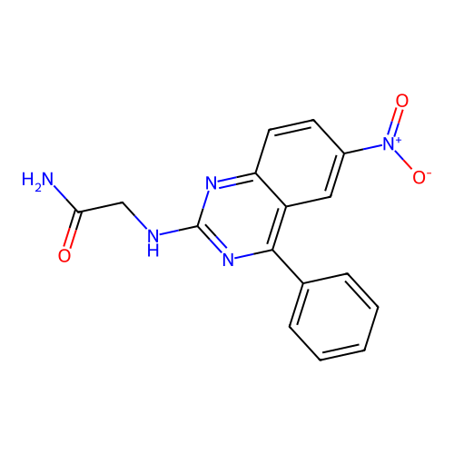 2-((6-Nitro-4-phenylquinazolin-2-yl)amino)acetamide structure