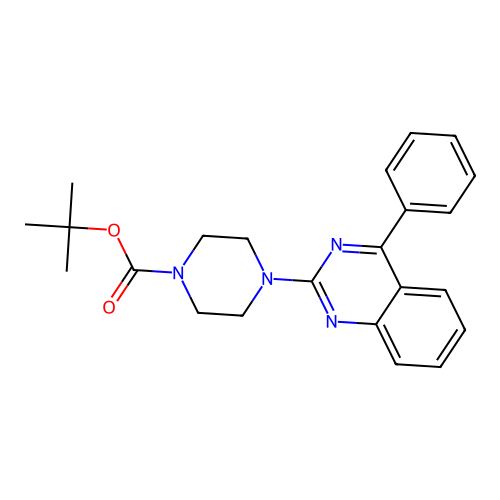Tert-butyl 4-(4-phenylquinazolin-2-yl)piperazine-1-carboxylate structure