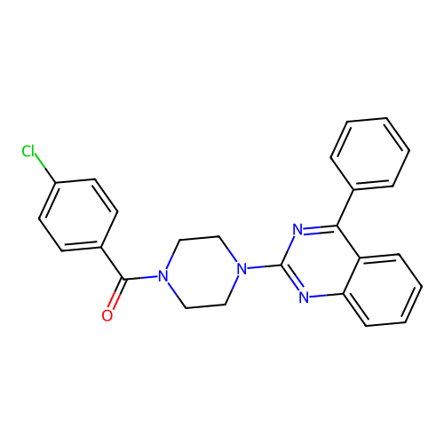 2-[4-(4-Chlorobenzoyl)piperazin-1-yl]-4-phenylquinazoline structure