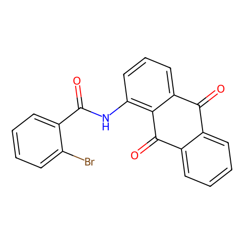 2-bromo-N-(9,10-dioxo-9,10-dihydroanthracen-1-yl)benzamide structure