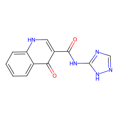 4-oxo-N-(1H-1,2,4-triazol-3-yl)-1,4-dihydroquinoline-3-carboxamide structure