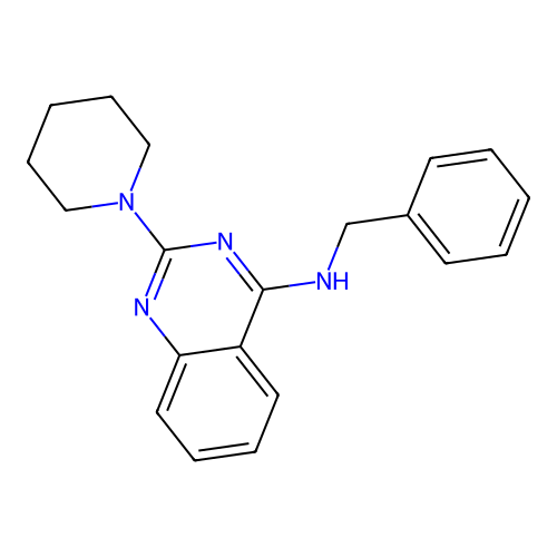 N-benzyl-2-(piperidin-1-yl)quinazolin-4-amine structure
