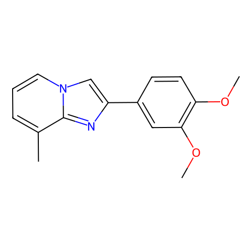 2-(3,4-Dimethoxyphenyl)-8-methylimidazo[1,2-a]pyridine structure