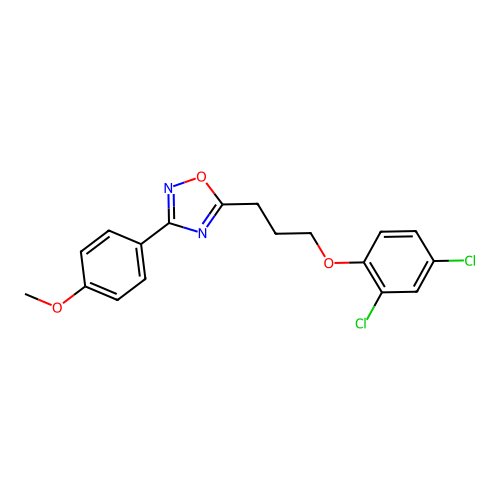 5-[3-(2,4-Dichlorophenoxy)propyl]-3-(4-methoxyphenyl)-1,2,4-oxadiazole structure