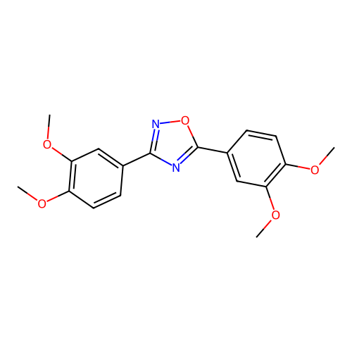 3,5-Bis(3,4-dimethoxyphenyl)-1,2,4-oxadiazole structure