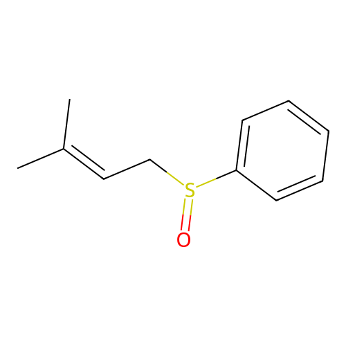3-Methylbut-2-enylsulfinylbenzene structure