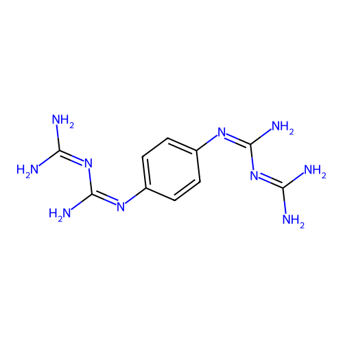 1,4-phenylene bis(biguanide) structure