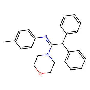 N-(4-methylphenyl)-1-morpholin-4-yl-2,2-diphenylethanimine structure
