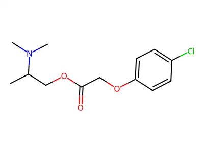 Acetic acid, 2-(4-chlorophenoxy)-, 2-(dimethylamino)propyl ester structure