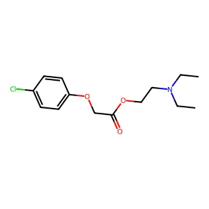 Acetic acid, (p-chlorophenoxy)-, 2-(diethylamino)ethyl ester structure