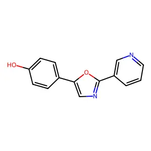4-(2-(3-Pyridinyl)-5-oxazolyl)phenol structure
