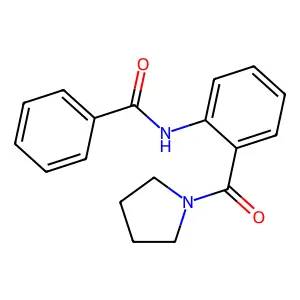 N-[2-(pyrrolidine-1-carbonyl)phenyl]benzamide structure