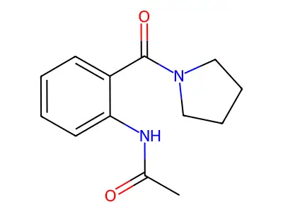 N-[2-(pyrrolidine-1-carbonyl)phenyl]acetamide structure