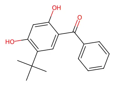 2,4-Dihydroxy-5-tert-butylbenzophenone structure