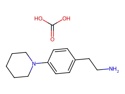 Phenethylamine, 4-piperidino-, carbonate structure