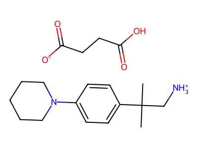2-(4-哌啶子基苯基)异丁胺琥珀酸盐 structure