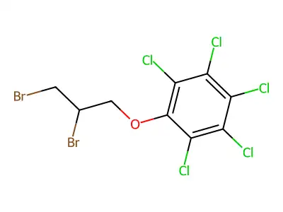 Pentachloro(2,3-dibromopropoxy)benzene structure