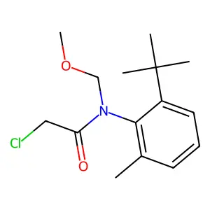 N-(2-tert-butyl-6-methylphenyl)-2-chloro-N-(methoxymethyl)acetamide structure