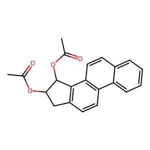 15H-Cyclopenta[a]phenanthrene-15,16-diol, 16,17-dihydro-, diacetate, cis- structure