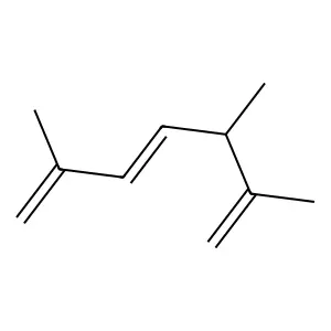 2,5,6-trimethylhepta-1,3,6-triene structure