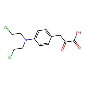 Pyruvic acid, 3-(p-(bis(2-chloroethyl)amino)phenyl)- structure