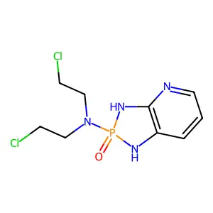 n,n-bis(2-chloroethyl)-2,3-dihydro-1h-[1,3,2]diazaphospholo[4,5-b]pyridin-2-amine 2-oxide structure