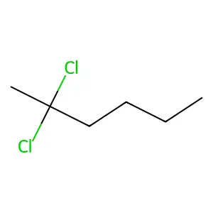 2,2-Dichlorohexane structure