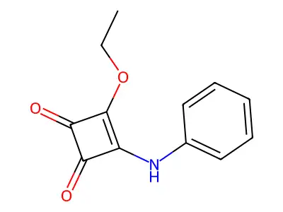 3-Anilino-4-ethoxycyclobut-3-ene-1,2-dione structure