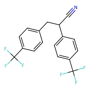 4-(Trifluoromethyl)-alpha-[4-(trifluoromethyl)phenyl]benzenepropanenitrile structure