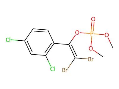 2,2-Dibromo-1-(2,4-dichlorophenyl)ethenyl dimethyl phosphate structure