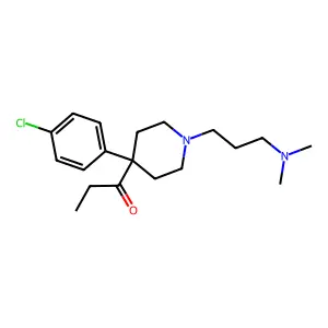 4-Propionyl-4-(4-chlorophenyl)-1-(3-dimethylaminopropyl)piperidine structure