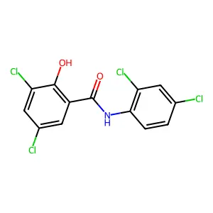 3,5-dichloro-N-(2,4-dichlorophenyl)-2-hydroxybenzamide structure