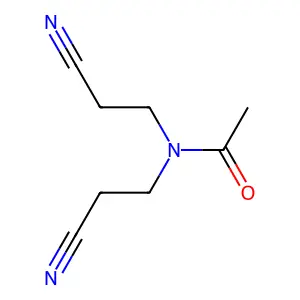 N,N-bis(2-cyanoethyl)acetamide structure