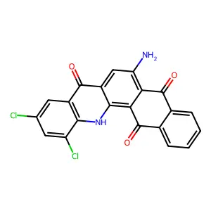 6-Amino-10,12-dichloronaphth[2,3-c]acridine-5,8,14(13H)-trione structure