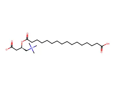 O-(15-carboxypentadecanoyl)carnitine structure