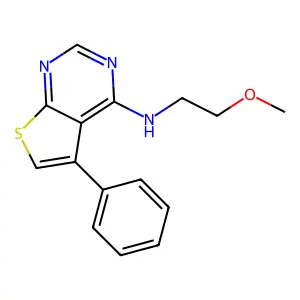 N-(2-methoxyethyl)-5-phenylthieno[2,3-d]pyrimidin-4-amine structure