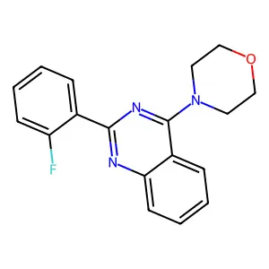 4-[2-(2-Fluorophenyl)quinazolin-4-yl]morpholine structure