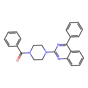 Phenyl-[4-(4-phenylquinazolin-2-yl)piperazin-1-yl]methanone structure