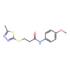 N-(4-Methoxyphenyl)-3-[(5-methyl-1,3,4-thiadiazol-2-yl)sulfanyl]propanamide structure