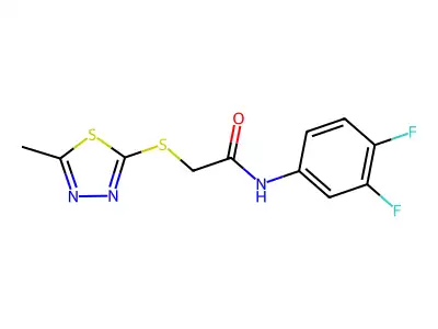 N-(3,4-difluorophenyl)-2-[(5-methyl-1,3,4-thiadiazol-2-yl)sulfanyl]acetamide structure